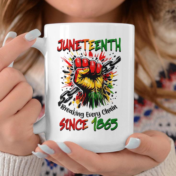 Junenth Breaking Every Chain Since 1865 Black History Coffee Mug Unique Gifts