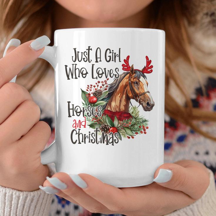 Just A Girl Who Loves Horses And Christmas Pretty Horses Coffee Mug Unique Gifts