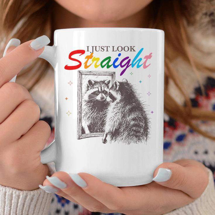 I Just Look Straight Raccoon Queer Gay Les Lgbt Meme Coffee Mug Unique Gifts