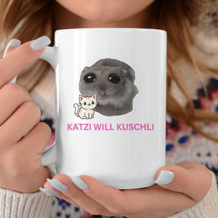 Katzi Will Kuschli Sad Hamster Meme Tassen Lustige Geschenke