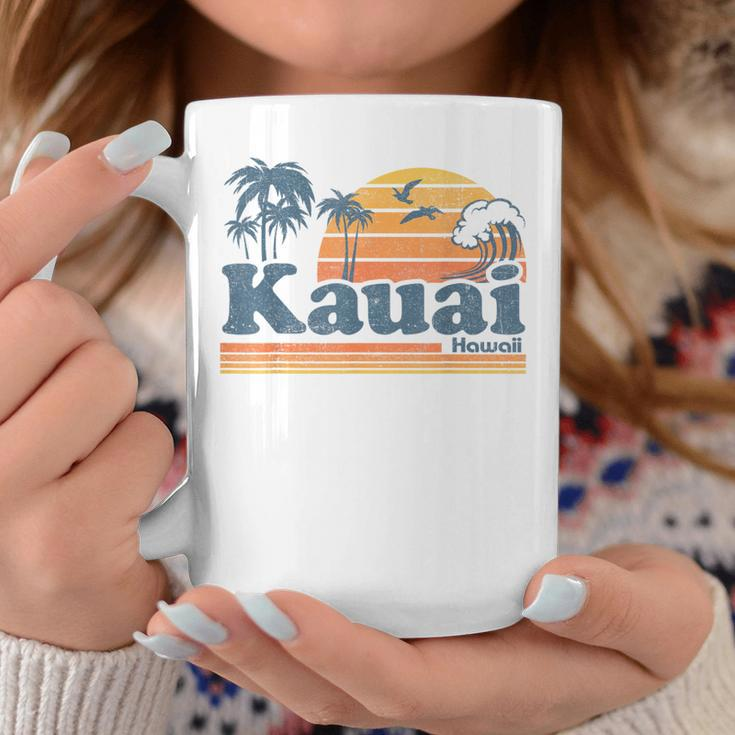 Kauai Hawaii Vintage Beach Summer Surfing 70S Retro Hawaiian Coffee Mug Unique Gifts