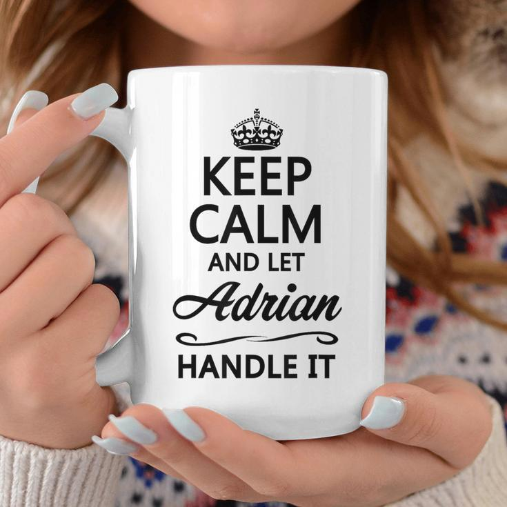 Keep Calm And Let Adrian Handle It Name Coffee Mug Funny Gifts