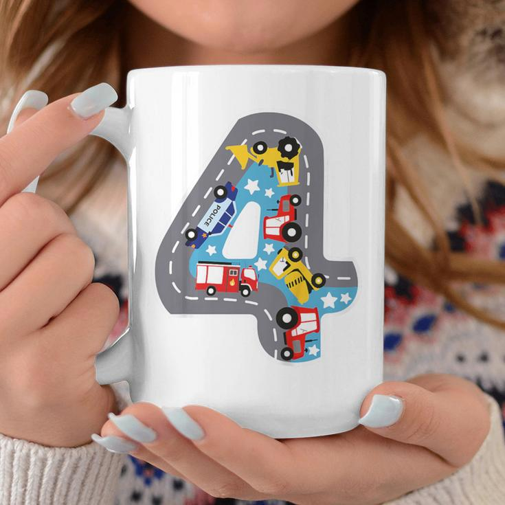 Kinder Kinder Geburtstag 4 Jahre Junge Autos Zahl Alter Straße Tassen Lustige Geschenke
