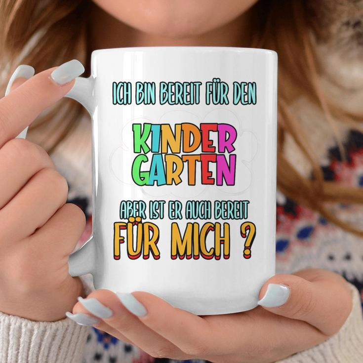 Kinder Ich Bin Ready Für Den Kindergarten Aber Ist Er Auch Bereit I Tassen Lustige Geschenke