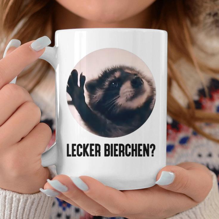 Lecker Bierchen X Pedro Waschbär Meme Cute Racoon Tassen Lustige Geschenke