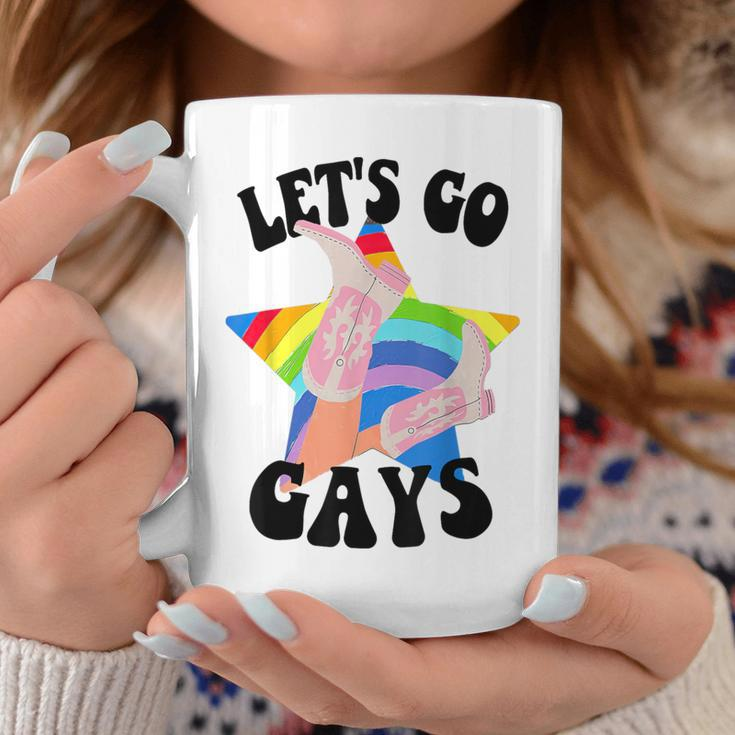 Let's Go Gays Lgbt Pride Cowboy Hat Retro Gay Rights Ally Coffee Mug Unique Gifts