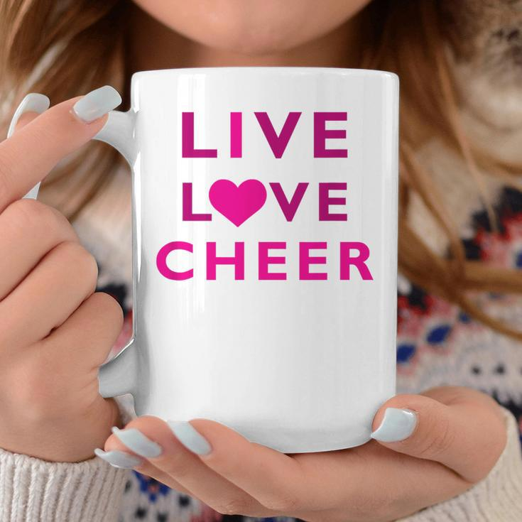Live Love Cheer Cute Cheerleader Coffee Mug Unique Gifts