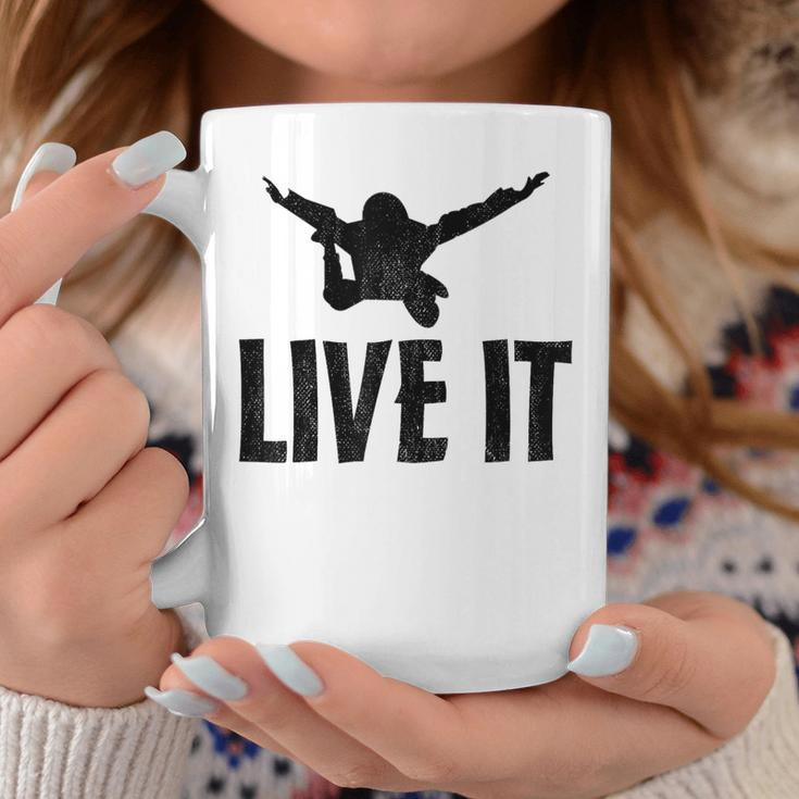 Live It Skydiving Skydive Parachuting Coffee Mug Unique Gifts