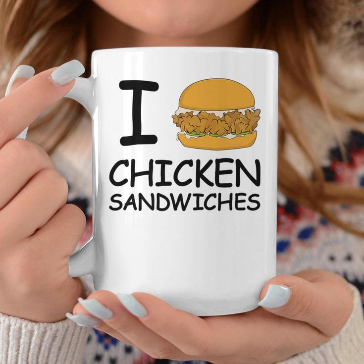 I Love Chicken Sandwich Spicy Nashville Crispy Tender Pickle Coffee Mug Unique Gifts