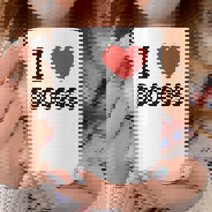 I Love Dogs Amante De Los Perros Retro I Heart Dogs Taza de café Regalos divertidos