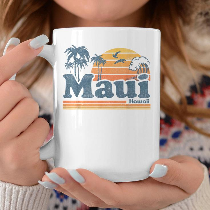 Maui Hawaii Vintage Surf Beach Surfing 70'S Retro Hawaiian Coffee Mug Funny Gifts