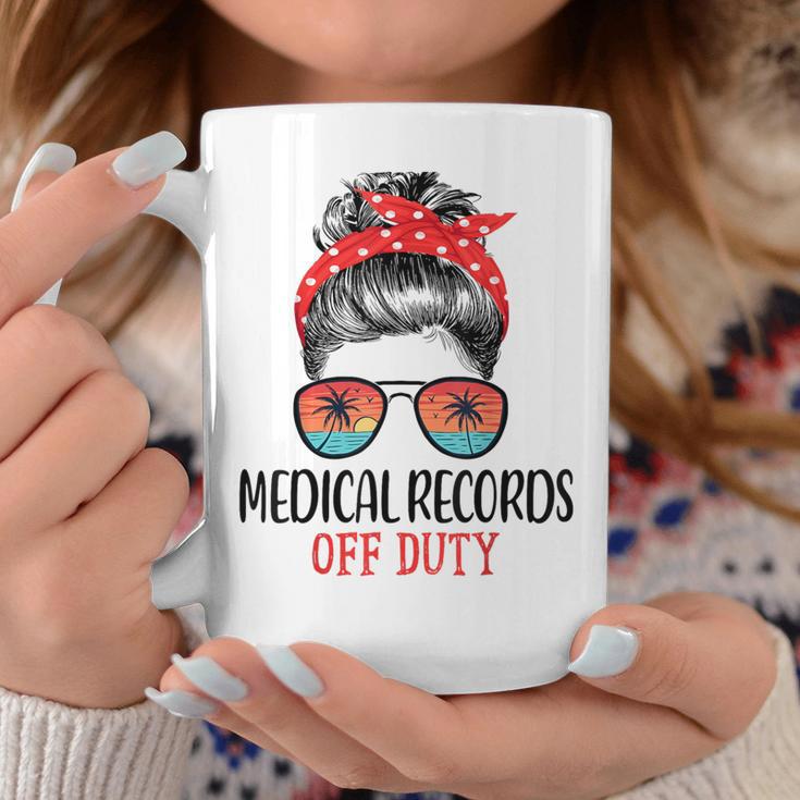 Messy Bun Medical Records Off Duty Sunglasses Beach Sunset Coffee Mug Unique Gifts