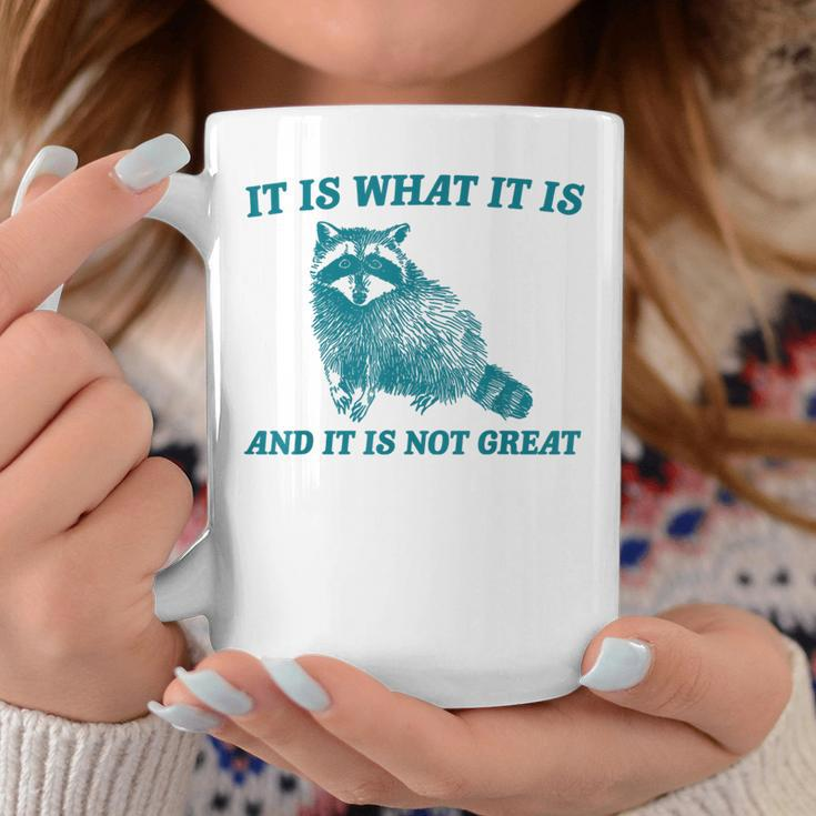 It Is What It Is And It Is Not Great Raccoon Coffee Mug Unique Gifts