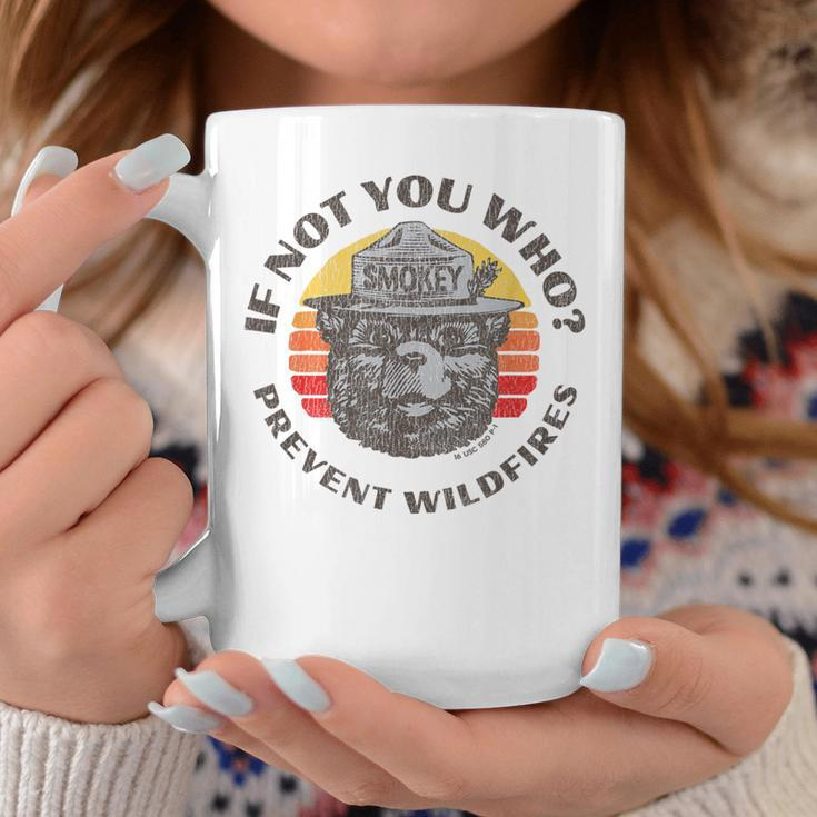 If Not You Who Vintage Smokey Bear 80S Sunset Coffee Mug Funny Gifts