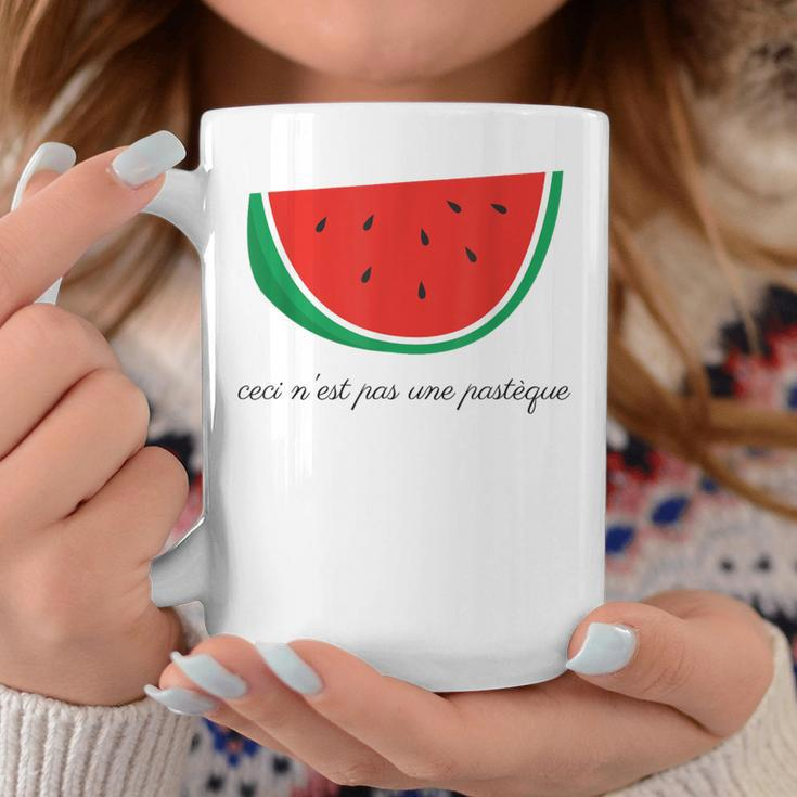 This Is Not A Watermelon Palestine Flag French Version Coffee Mug Funny Gifts