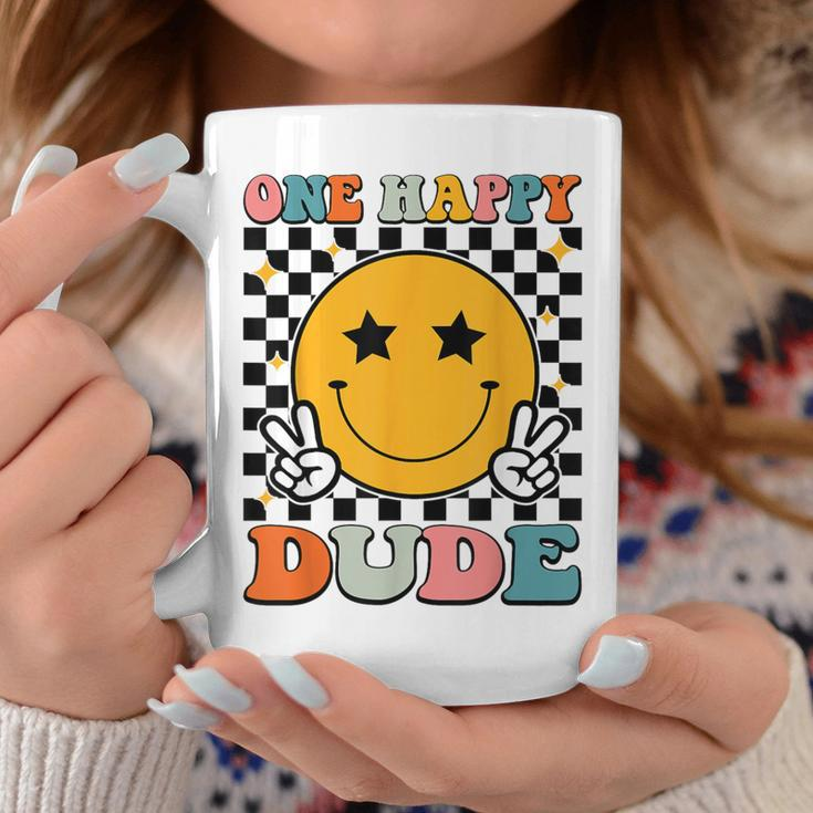 One Happy Dude Retro Groovy 1St Birthday Family Matching Coffee Mug Unique Gifts