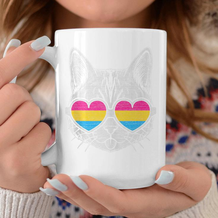 Pansexual Cat With Glasses Lgbt Pride Coffee Mug Personalized Gifts