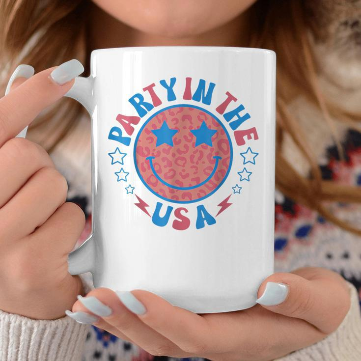 Party In The Usa 4Th Of July Preppy Smile Coffee Mug Personalized Gifts