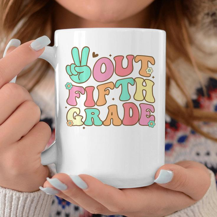 Peace Out Fifth 5Th Grade Last Day School Graduation Coffee Mug Personalized Gifts
