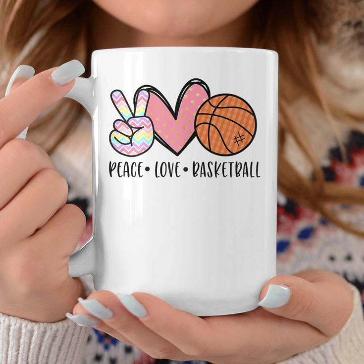 Peace Love Basketball Heart For Ns Tween Girls Coffee Mug Unique Gifts