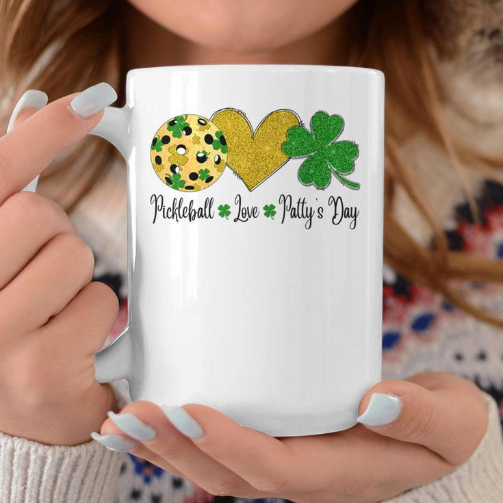 Peace Love Patty's Day Pickleball Shamrocks St Patrick's Day Coffee Mug Personalized Gifts