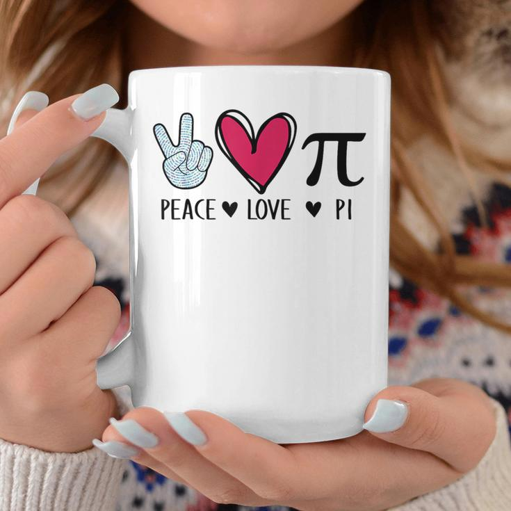 Peace Love Pi Math Lover Teacher Pi Day Mathematic Pi Symbol Coffee Mug Funny Gifts