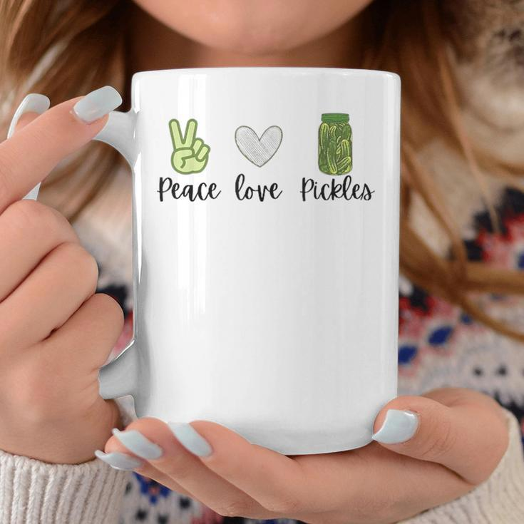 Peace Love Pickles Retro Pickles Lover Food Lover Coffee Mug Unique Gifts