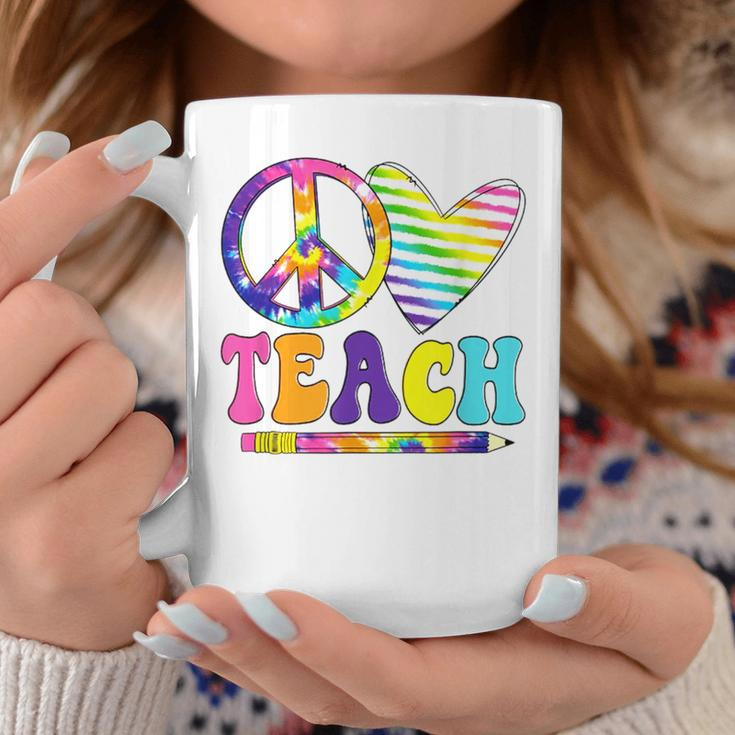 Peace Love Teach Hippie Teacher Life Coffee Mug Unique Gifts