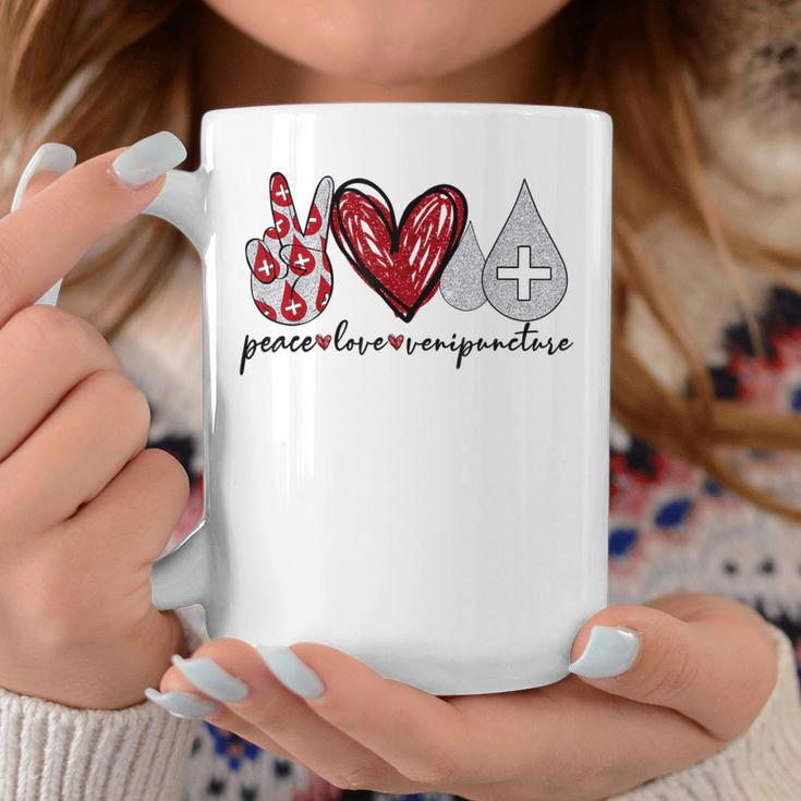 Peace Love Venipuncture Phlebotomy Technician Coffee Mug Unique Gifts