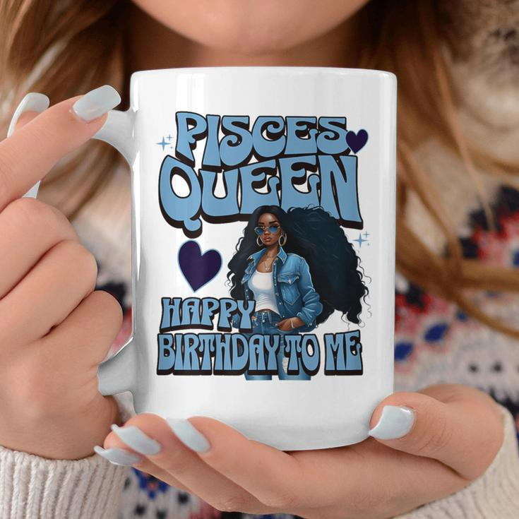 Pisces Queen Happy Birthday To Me Melanin Birthday Girl Coffee Mug Funny Gifts
