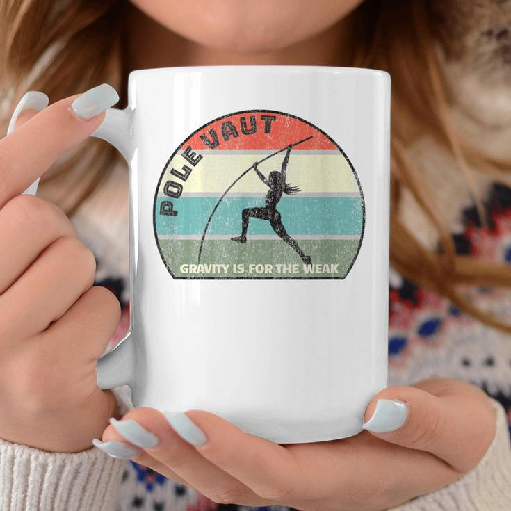 Pole Vault Girl Gravity Is For The Weak Coffee Mug Unique Gifts