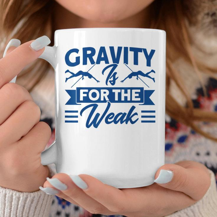 Pole Vaulting Gravity Is For Weak Pole Vault Coffee Mug Unique Gifts