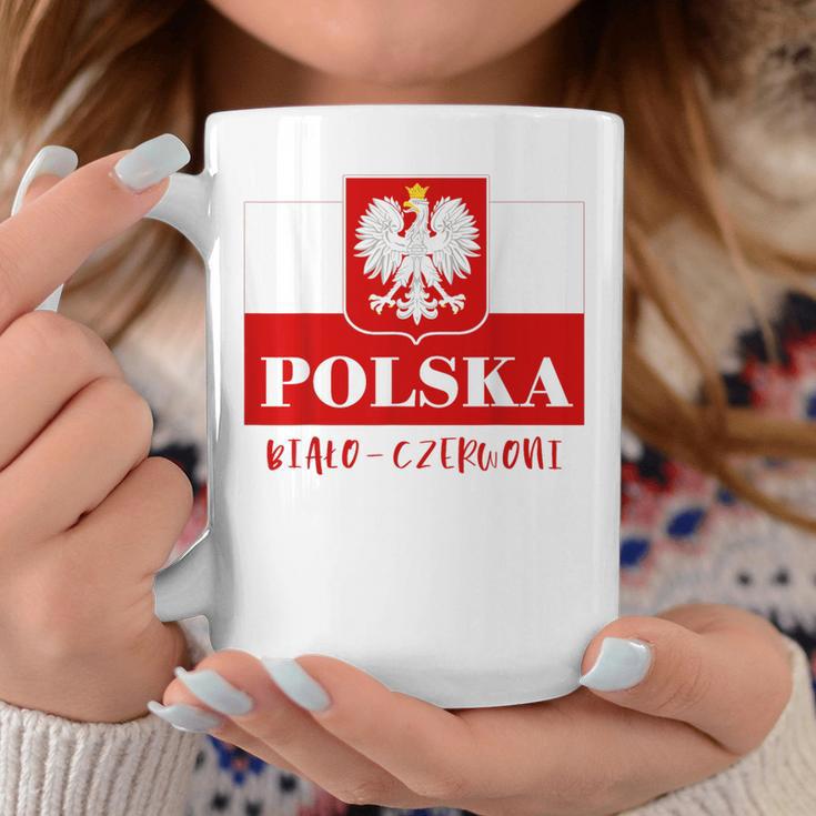 Polska Bialo-Czerwoni Polnische Flagge Polnisches Emblem Weißer Adler Tassen Lustige Geschenke