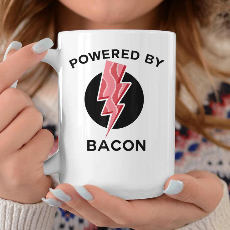 Powered By Bacon Food Coffee Mug Unique Gifts