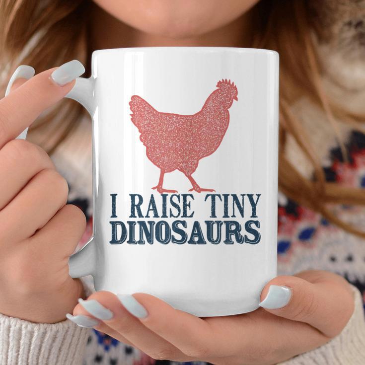 I Raise Tiny Dinosaurs Vintage Retro Chicken Silhouette Coffee Mug Unique Gifts