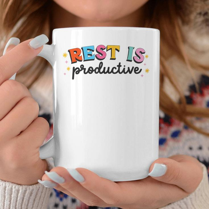 Rest Is Productive Motivational Quote Inspiration Coffee Mug Unique Gifts