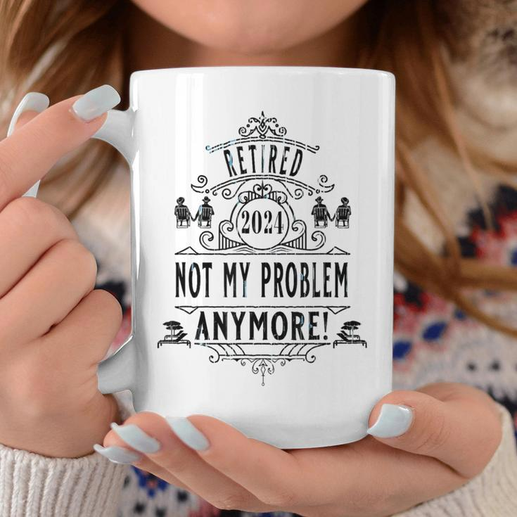 Retired Not My Problem Anymore 2024 Vintage Beach Bum L Coffee Mug Unique Gifts