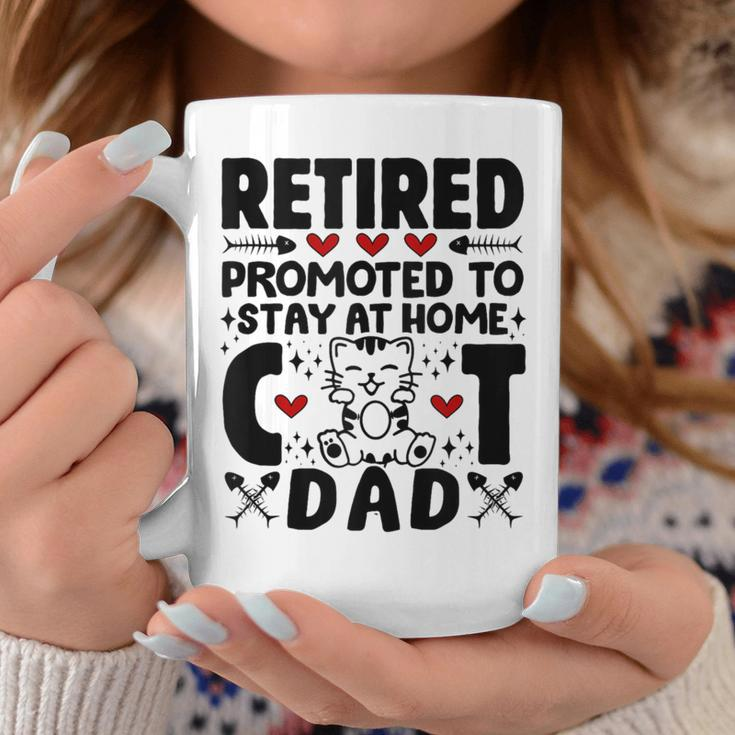 Retired Promoted To Stay At Home Cat Dad Cats Owner Lovers Coffee Mug Unique Gifts