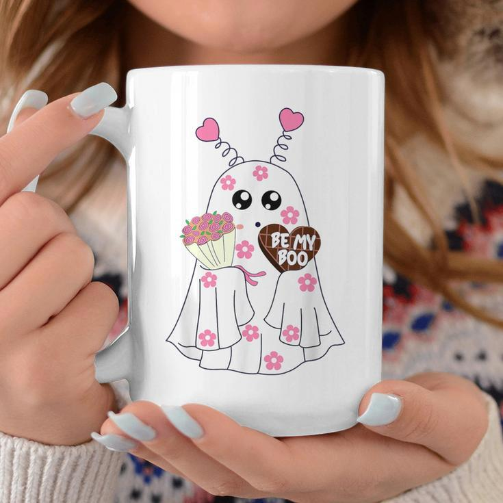 Retro Be My Boo Cute Ghost With Balloon Valentines Day Coffee Mug Unique Gifts