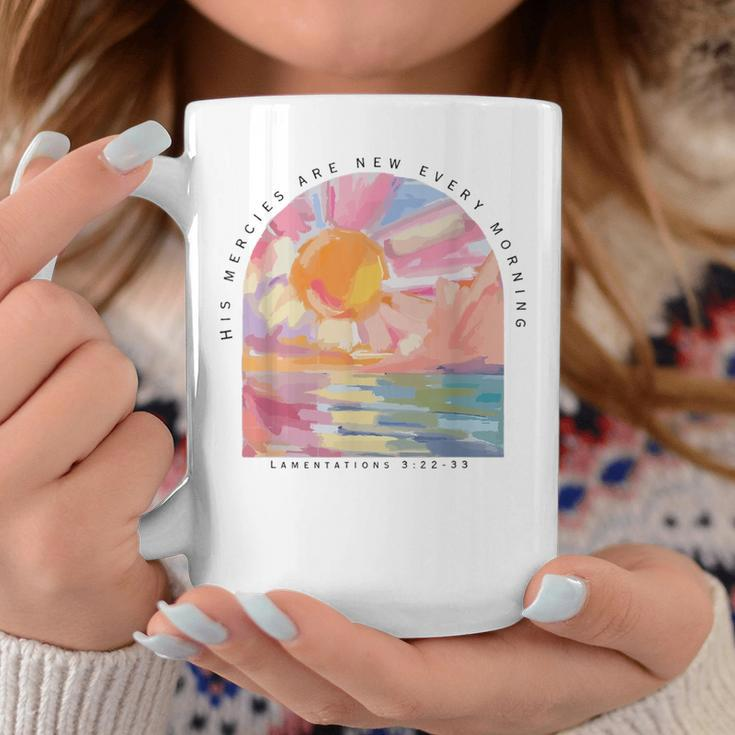 Retro His Mercies Are New Every Morning Bible Christian Coffee Mug Unique Gifts