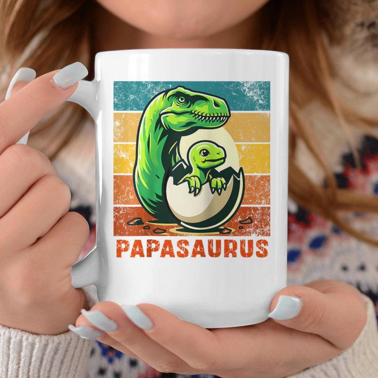 Retro Papasaurusatertag Bester Papa T-Rex Papa Dinosaur Raglan Tassen Lustige Geschenke