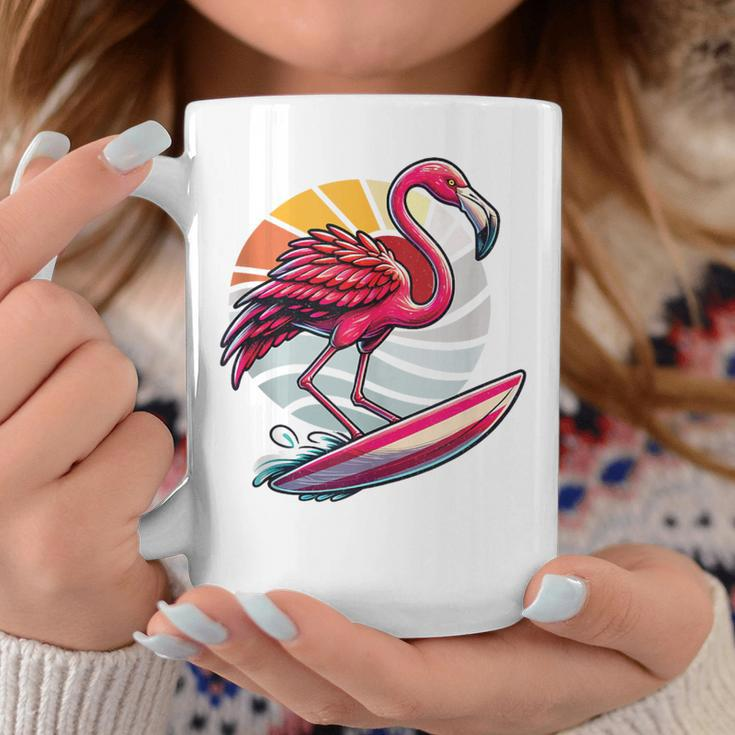 Retro Surfboard Surfboarders Vintage Surfing Flamingo Coffee Mug Unique Gifts