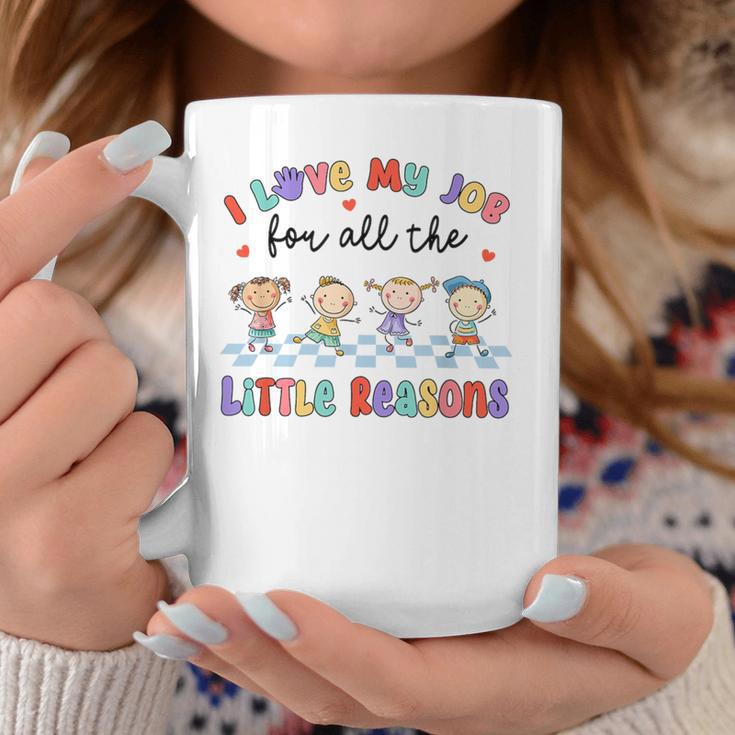 Retro Teacher I Love My Job For All The Little Reasons Coffee Mug Unique Gifts