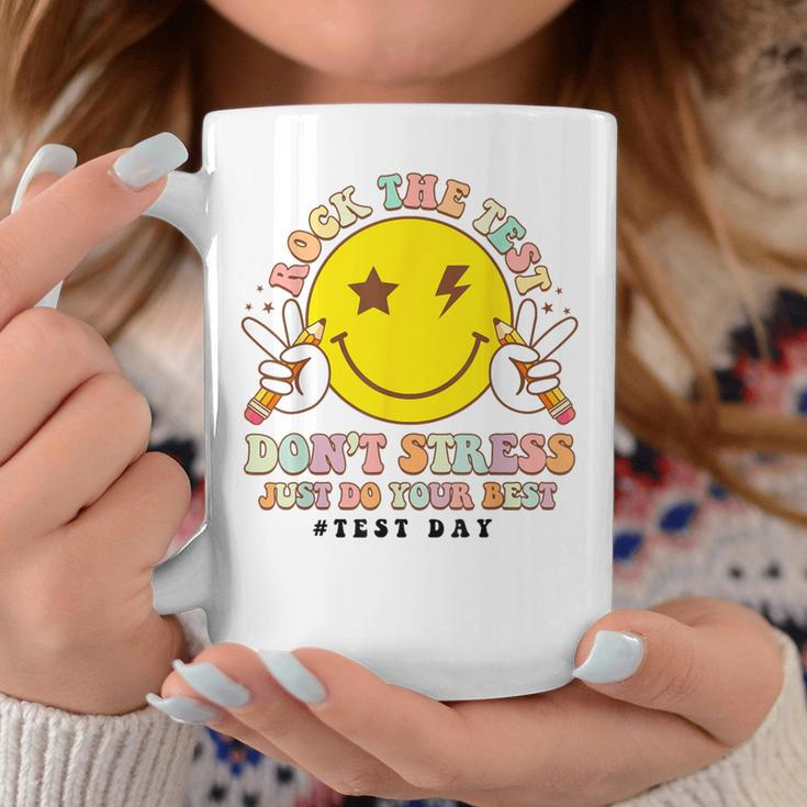 Rock The Test Don't Stress Just Do Your Best Testing Smile Coffee Mug Unique Gifts
