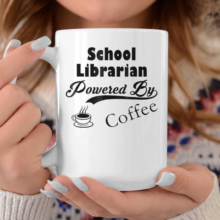 School Librarian Powered By Coffee Quote Coffee Mug Unique Gifts