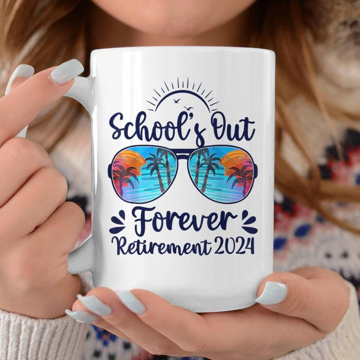 School's Out Forever Retired 2024 Teacher Retirement Coffee Mug Funny Gifts
