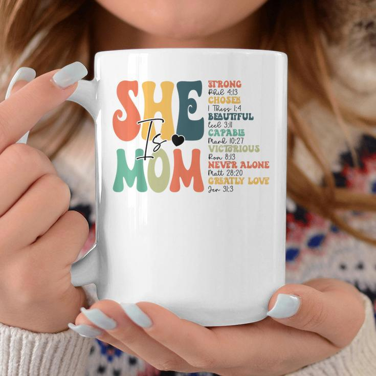 She Is Mom Christian Bible Verse Religious Mother's Day Coffee Mug Unique Gifts