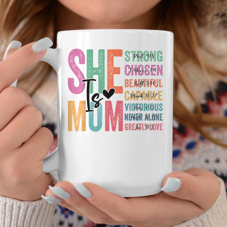 She Is Mom Strong Chosen Beautiful Capable Victorious Coffee Mug Funny Gifts