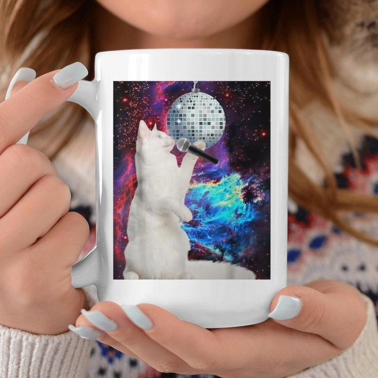 Singing Disco Cat In Space For Cat Lovers Coffee Mug Unique Gifts