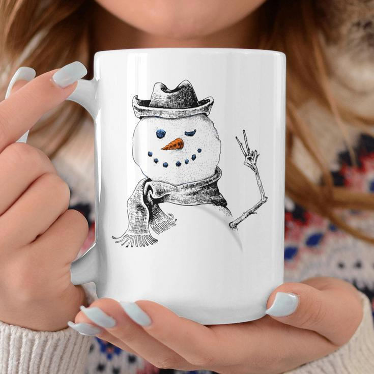 Snowman Peace Sign Christmas Snow Frosty Winter Xmas Coffee Mug Unique Gifts